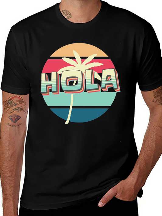 Retro Hola Palm Tree Graphic Tee