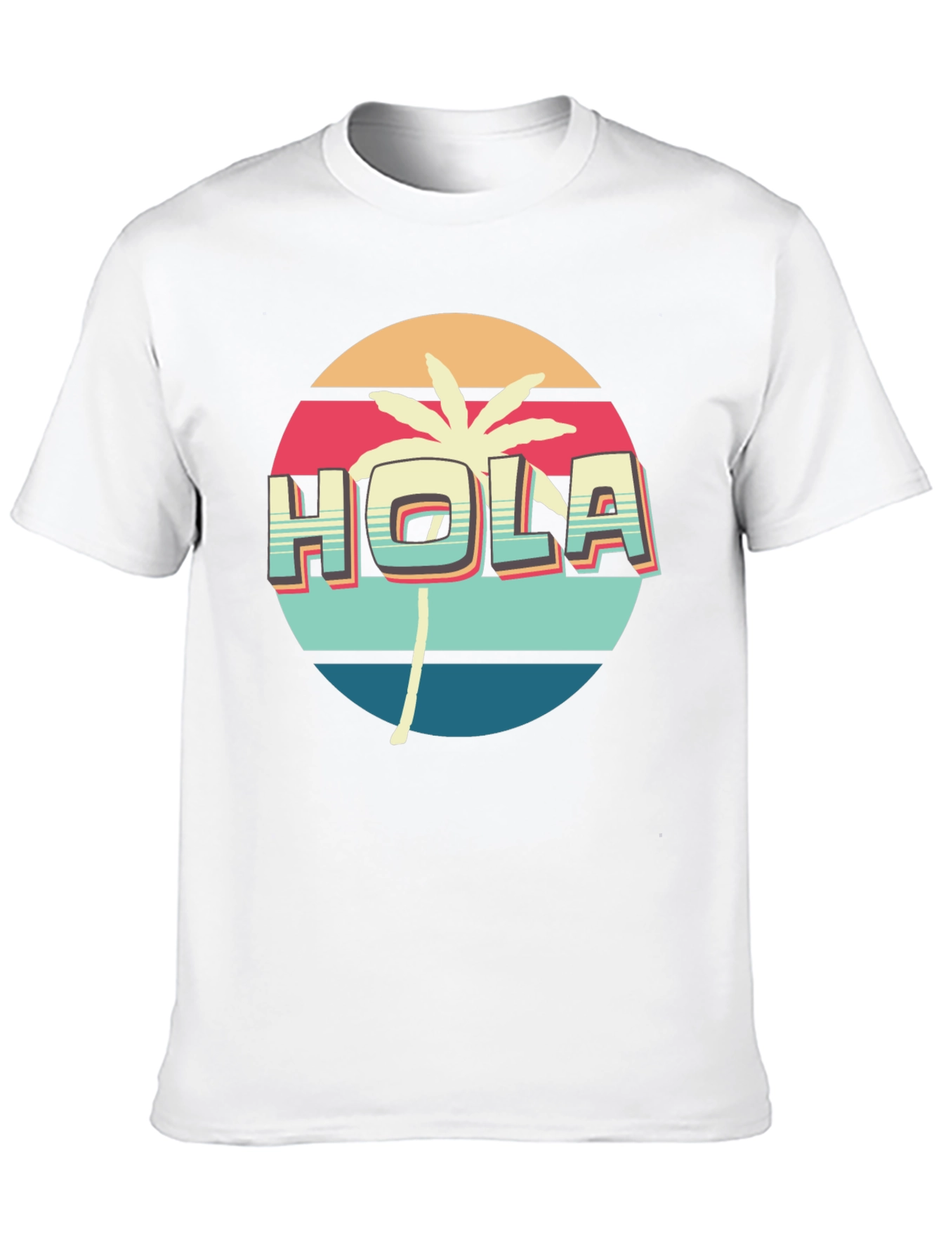 Retro Hola Palm Tree Graphic Tee