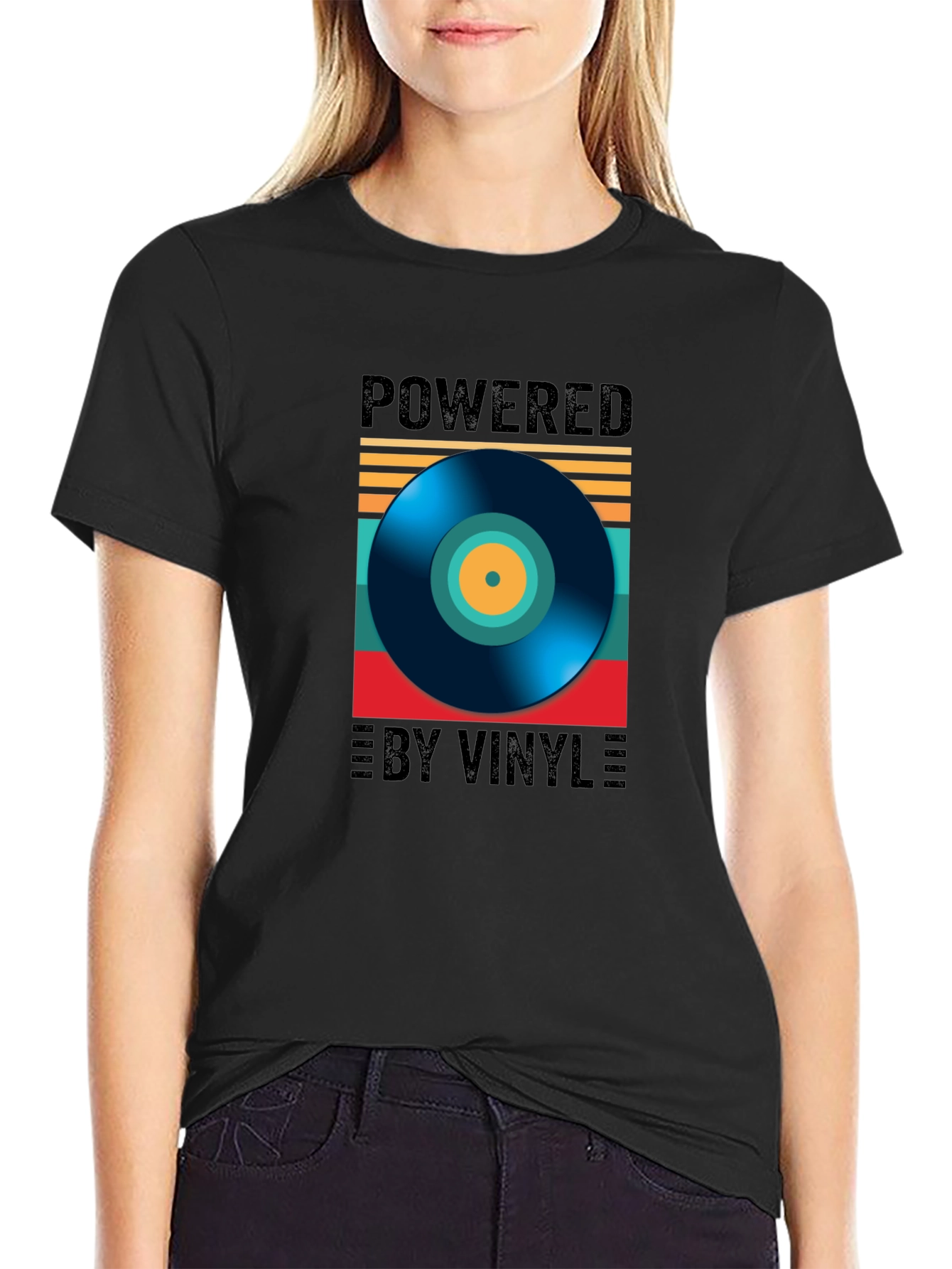 Powered by Vinyl Graphic T-Shirt