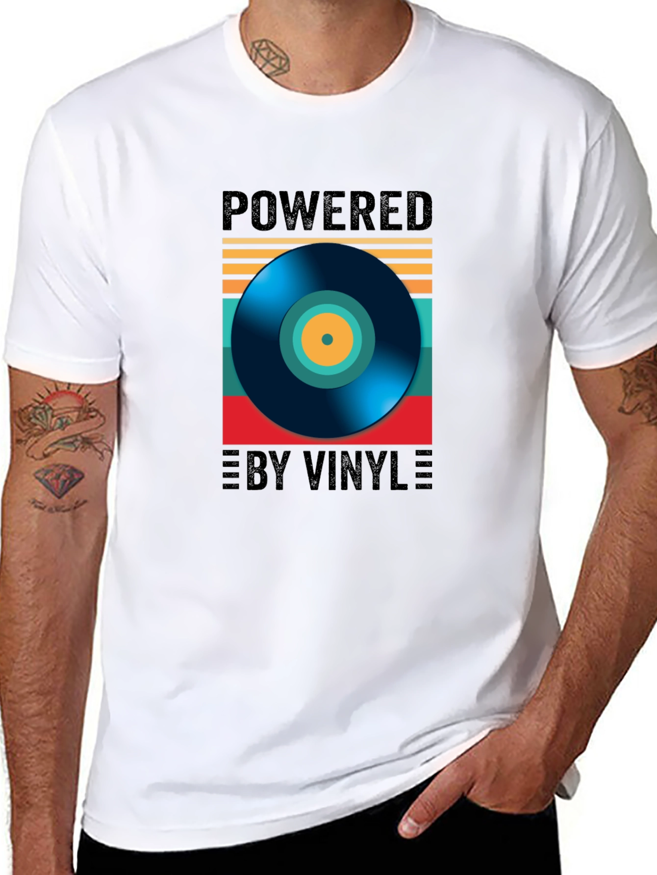 Powered by Vinyl Graphic T-Shirt