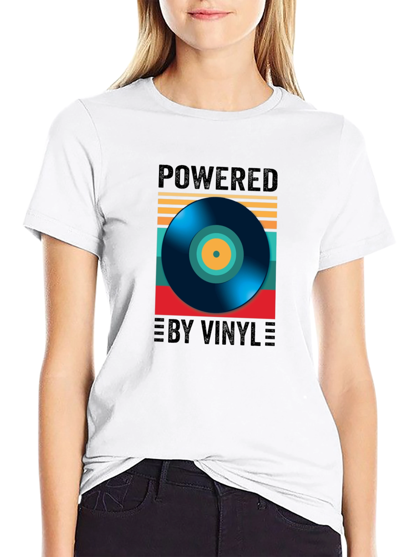 Powered by Vinyl Graphic T-Shirt