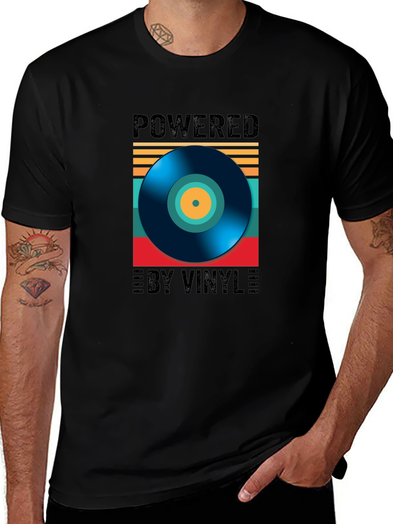 Powered by Vinyl Graphic T-Shirt