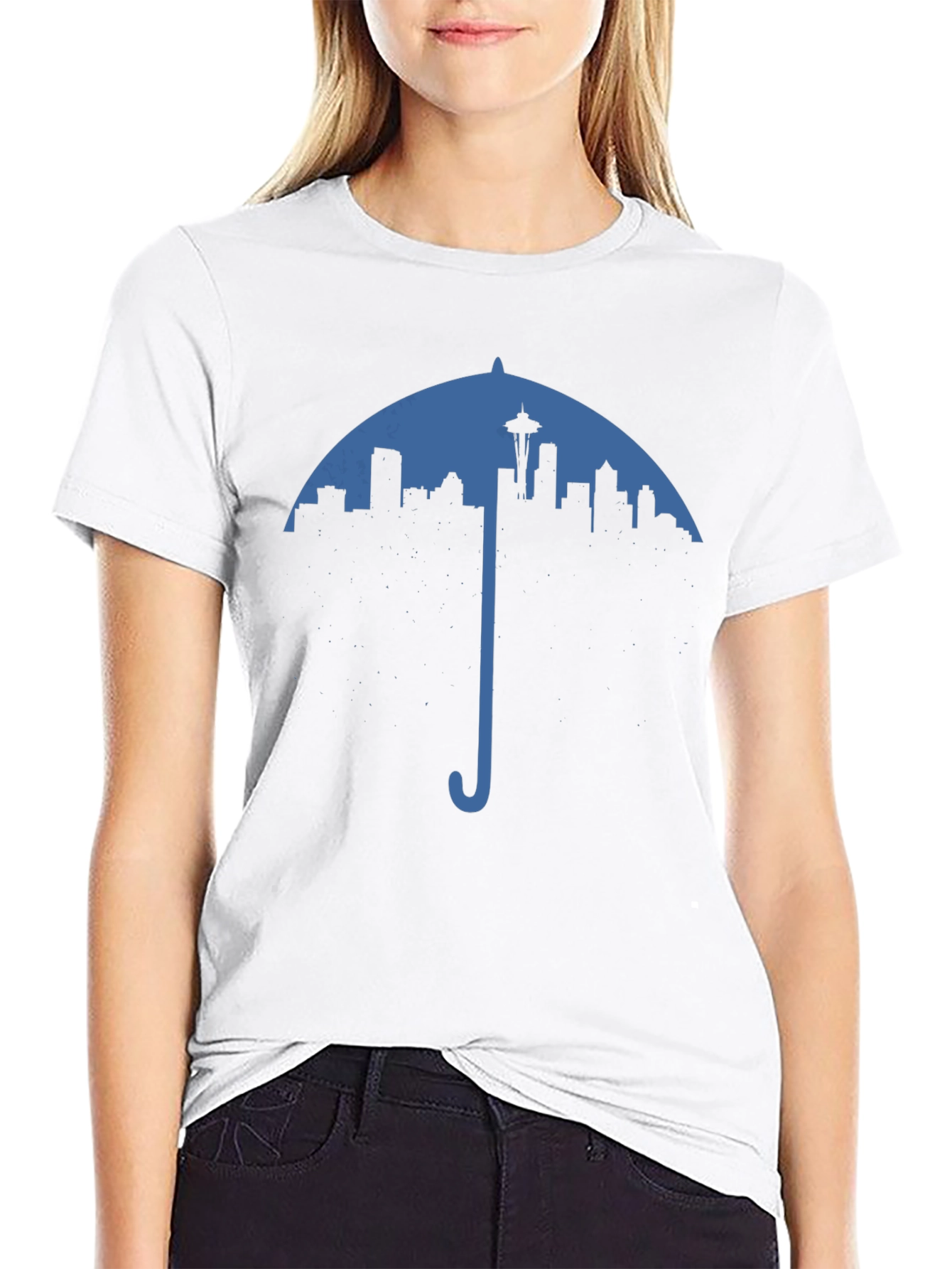 Seattle Skyline Umbrella T-Shirt - City Pride