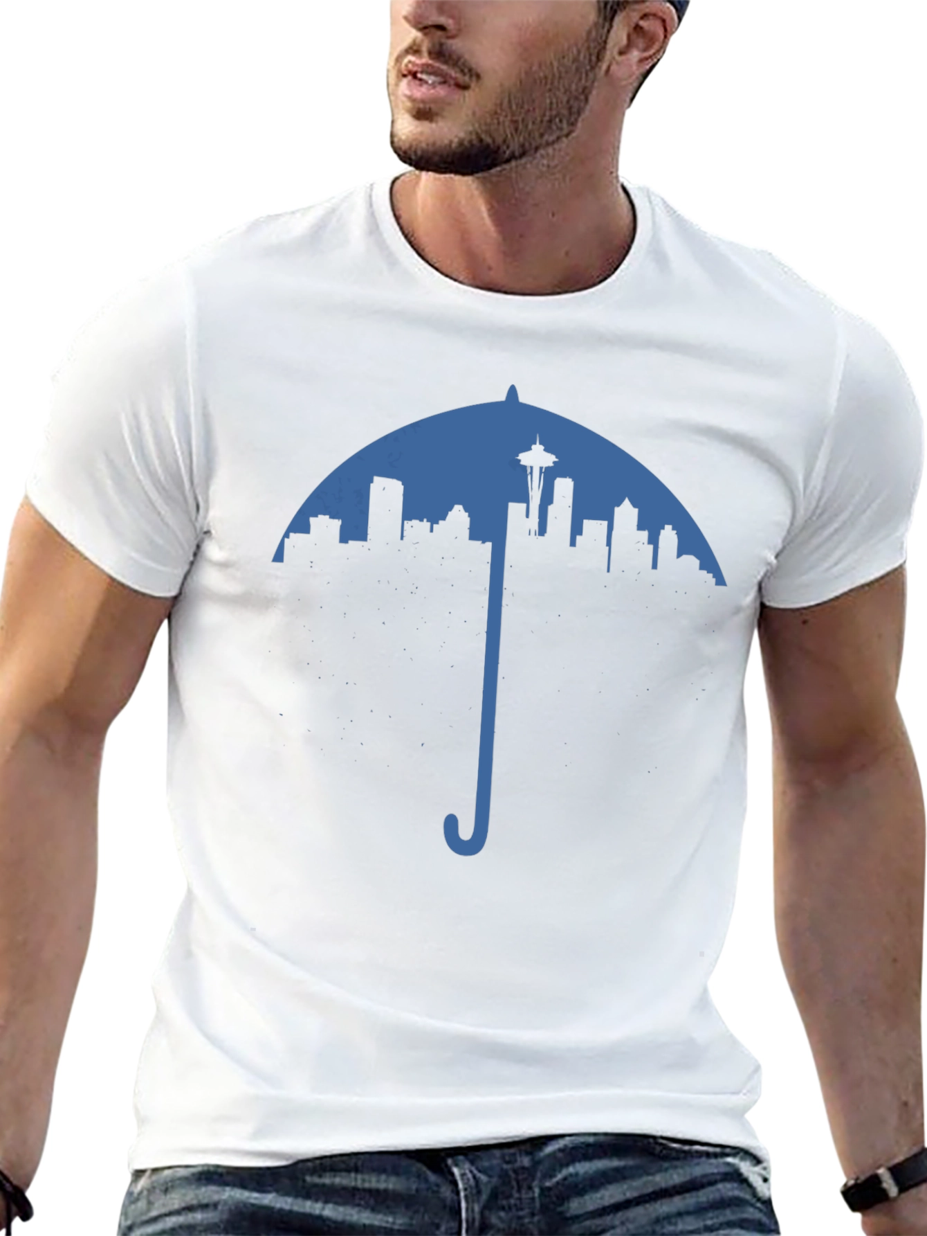 Seattle Skyline Umbrella T-Shirt - City Pride