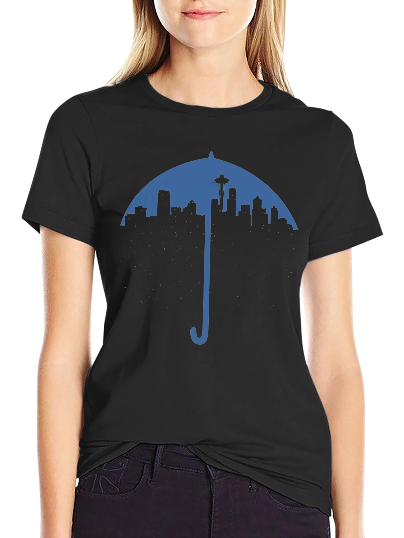 Seattle Skyline Umbrella T-Shirt - City Pride