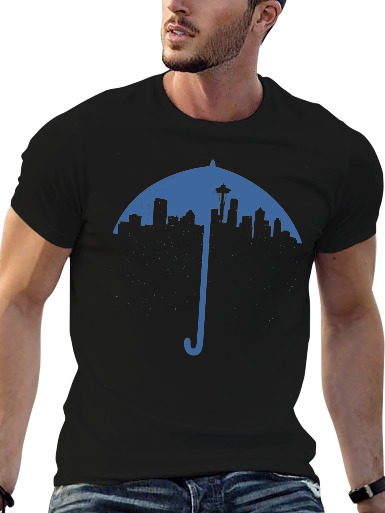 Seattle Skyline Umbrella T-Shirt - City Pride