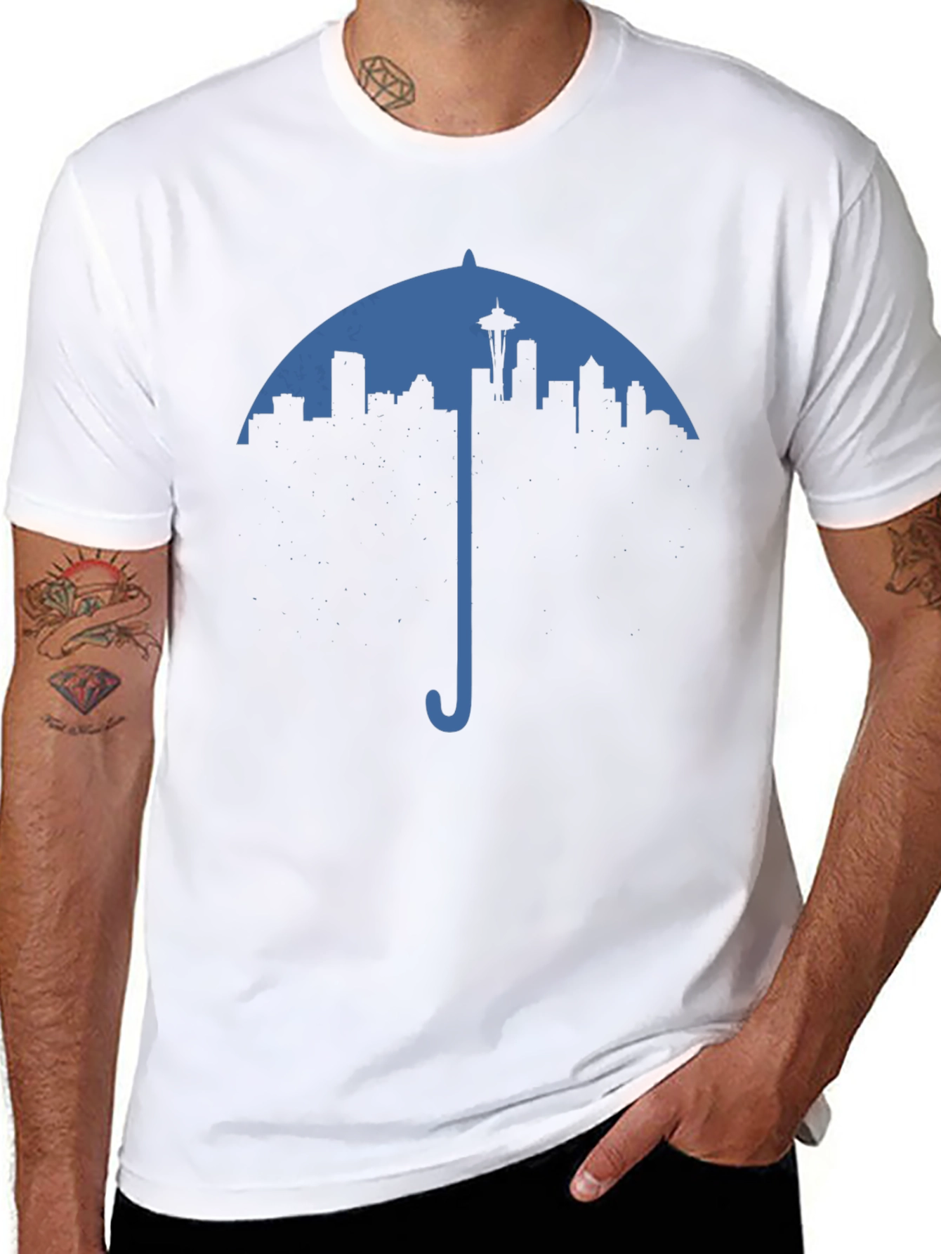 Seattle Skyline Umbrella T-Shirt - City Pride
