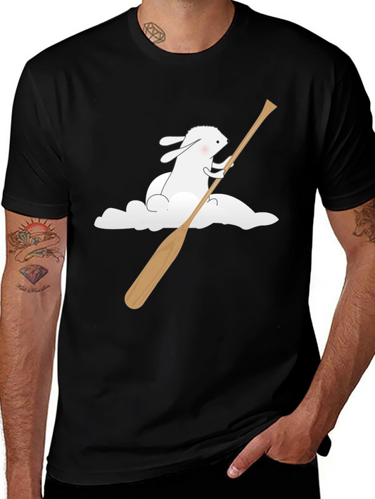 Bunny Cloud Canoe T-Shirt - Black