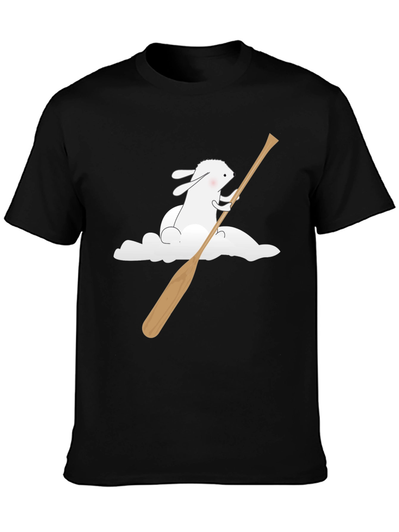 Bunny Cloud Canoe T-Shirt - Black