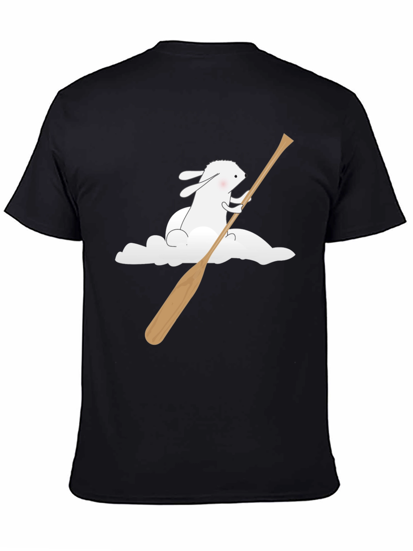 Bunny Cloud Canoe T-Shirt - Black