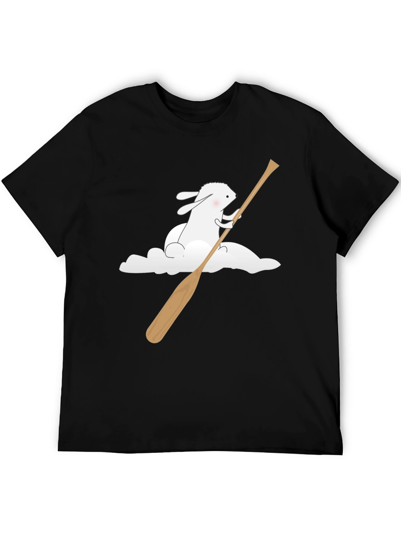 Bunny Cloud Canoe T-Shirt - Black
