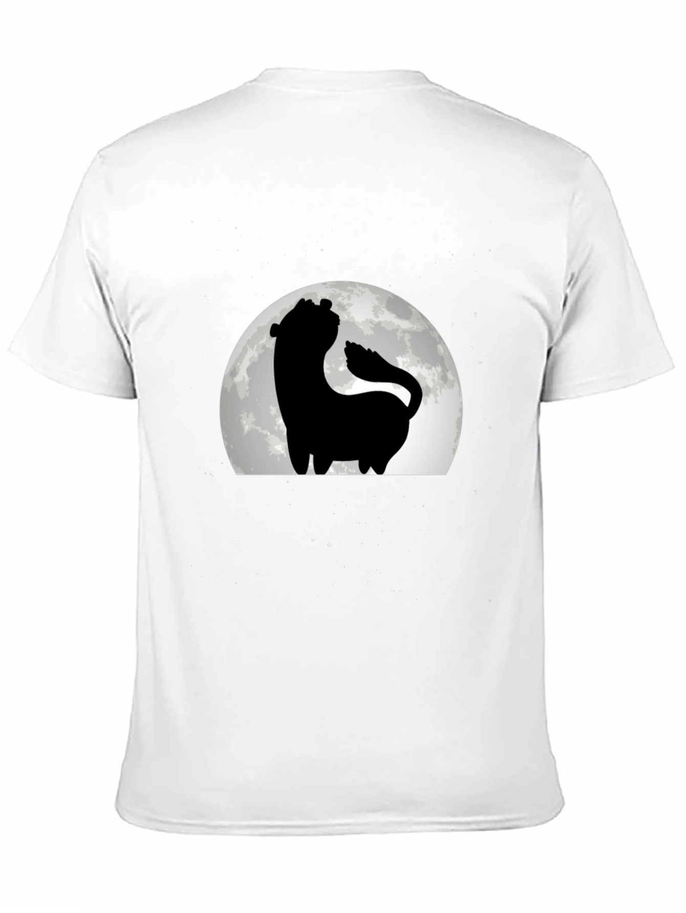 Silhouette Wolf Moon T-Shirt - Black