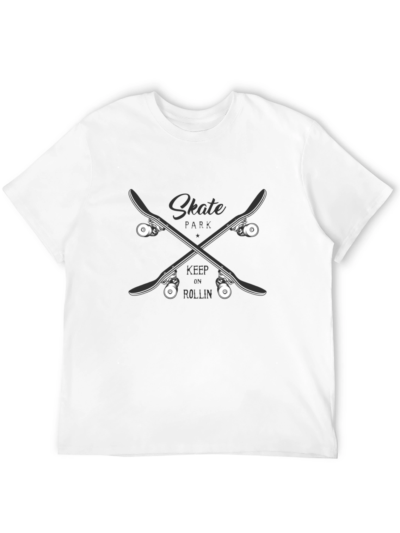 Skate Park T-Shirt - Keep on Rollin - Black
