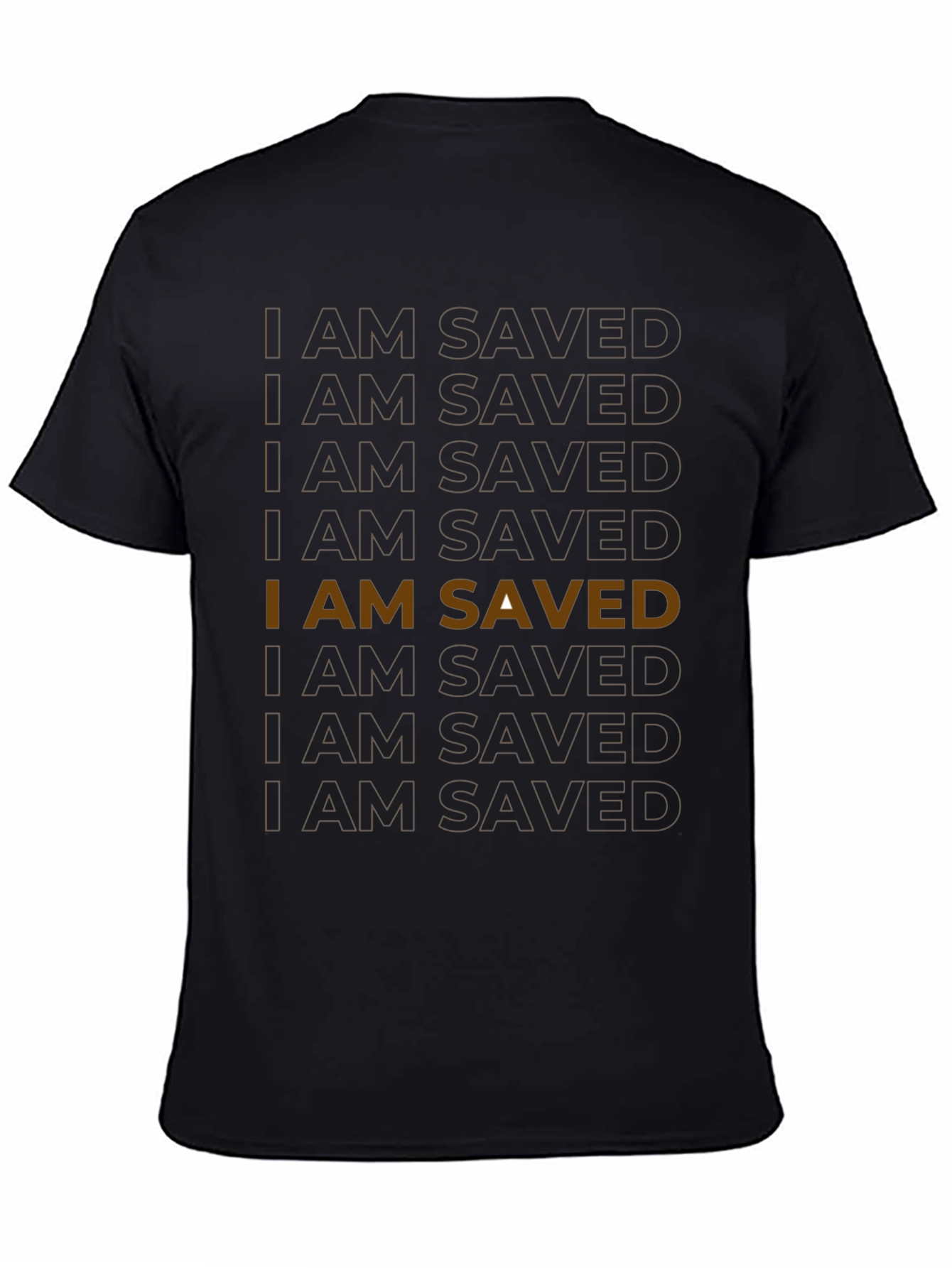 I AM SAVED Graphic Tee - Black Religious T-Shirt
