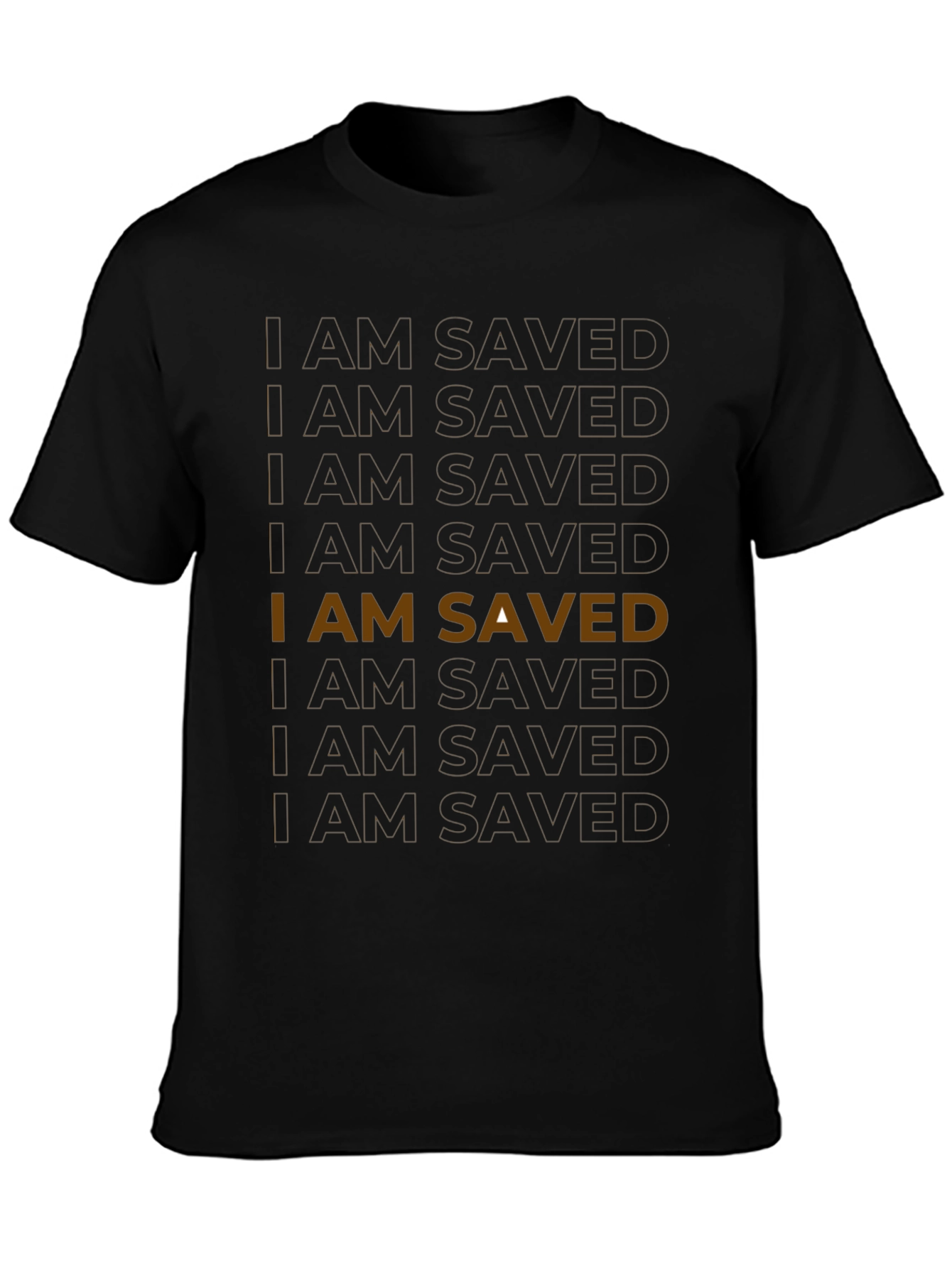 I AM SAVED Graphic Tee - Black Religious T-Shirt