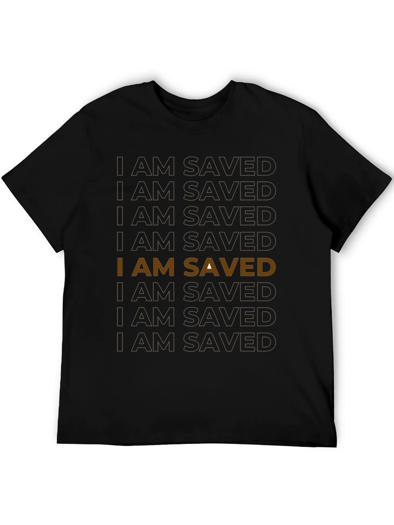 I AM SAVED Graphic Tee - Black Religious T-Shirt