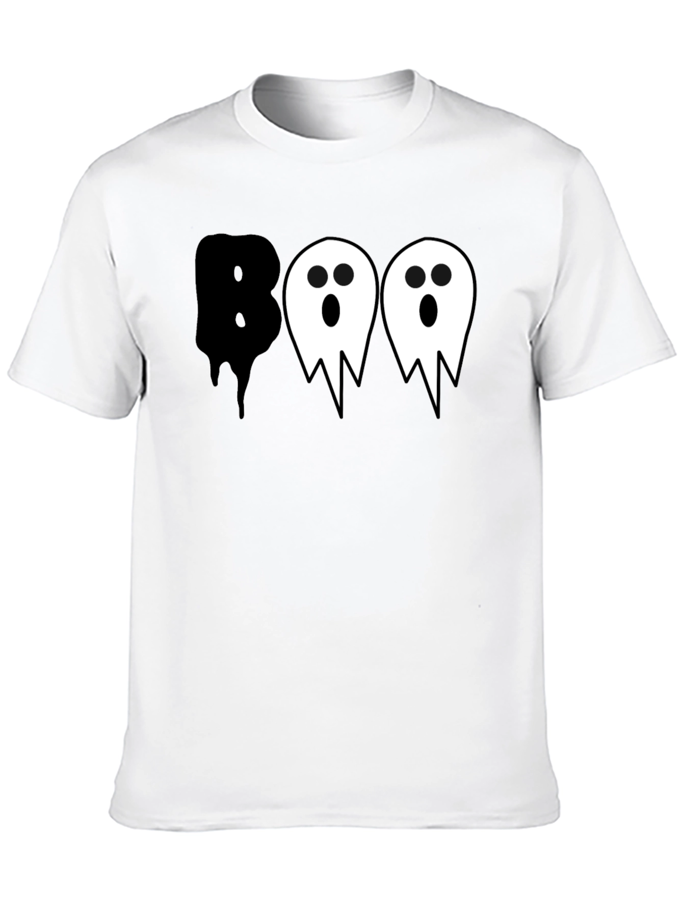 Boo Ghost Halloween Graphic T-Shirt