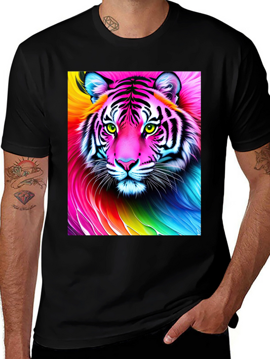 Rainbow Tiger Graphic T-Shirt