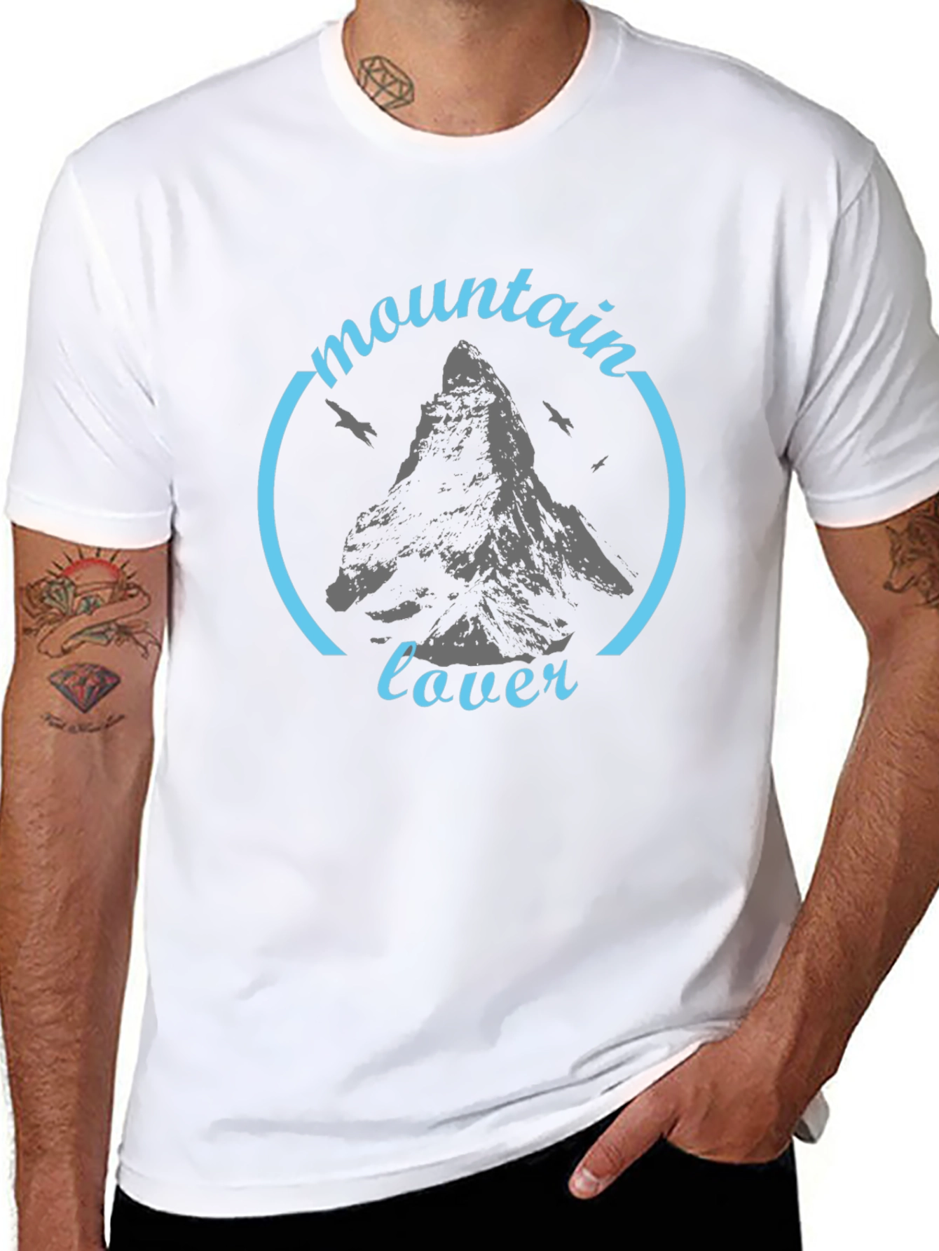 Mountain Lover Black Graphic T-Shirt