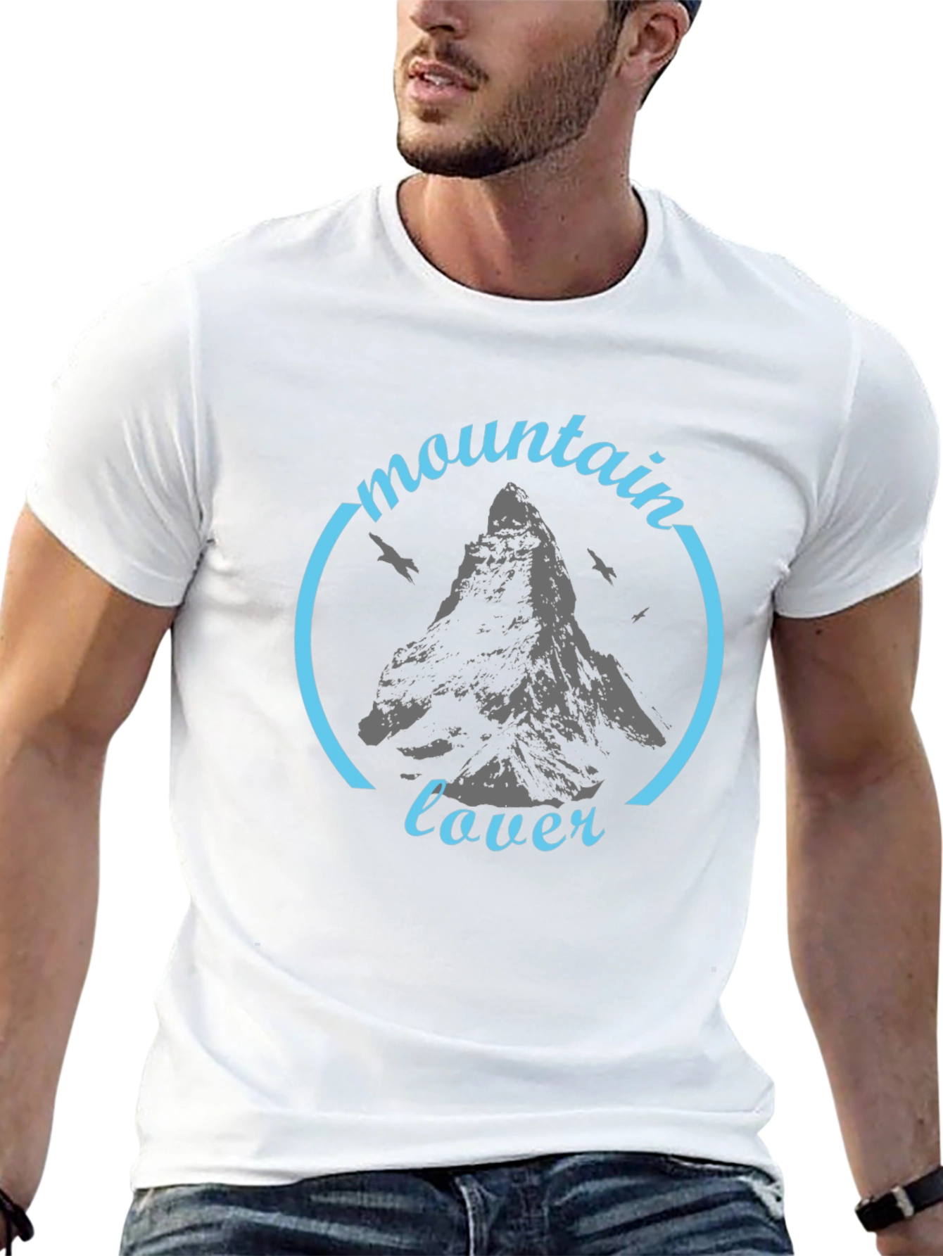Mountain Lover Black Graphic T-Shirt