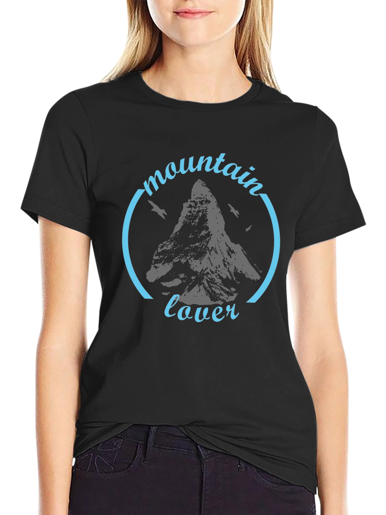 Mountain Lover Black Graphic T-Shirt