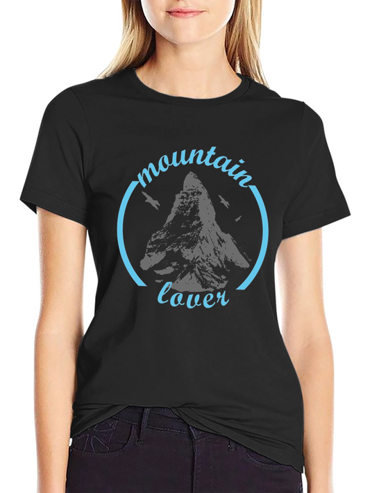 Mountain Lover Black Graphic T-Shirt