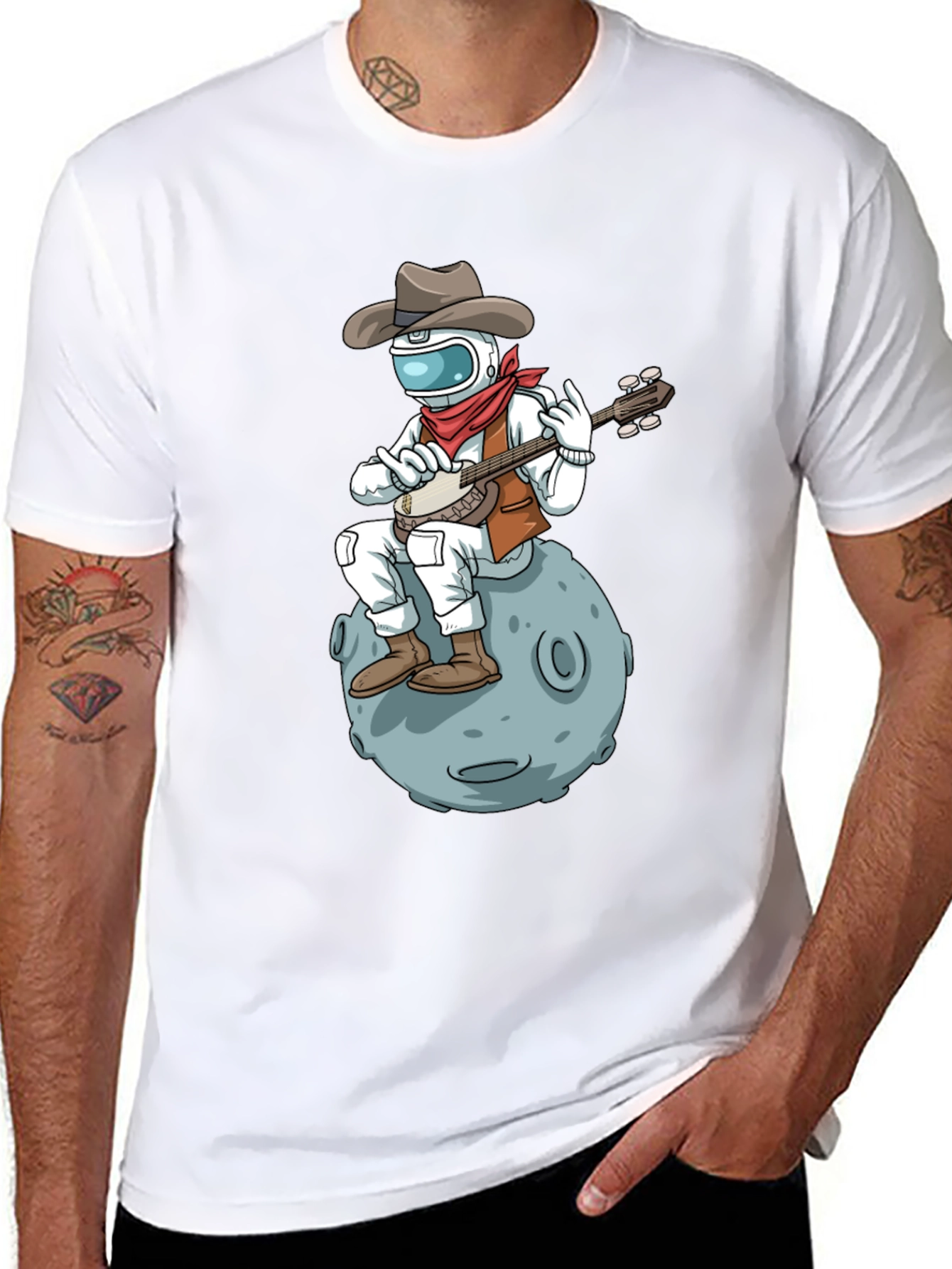 Cowboy Astronaut Banjo T-Shirt
