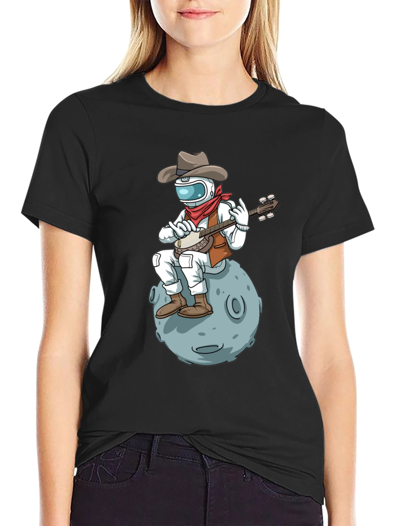 Cowboy Astronaut Banjo T-Shirt