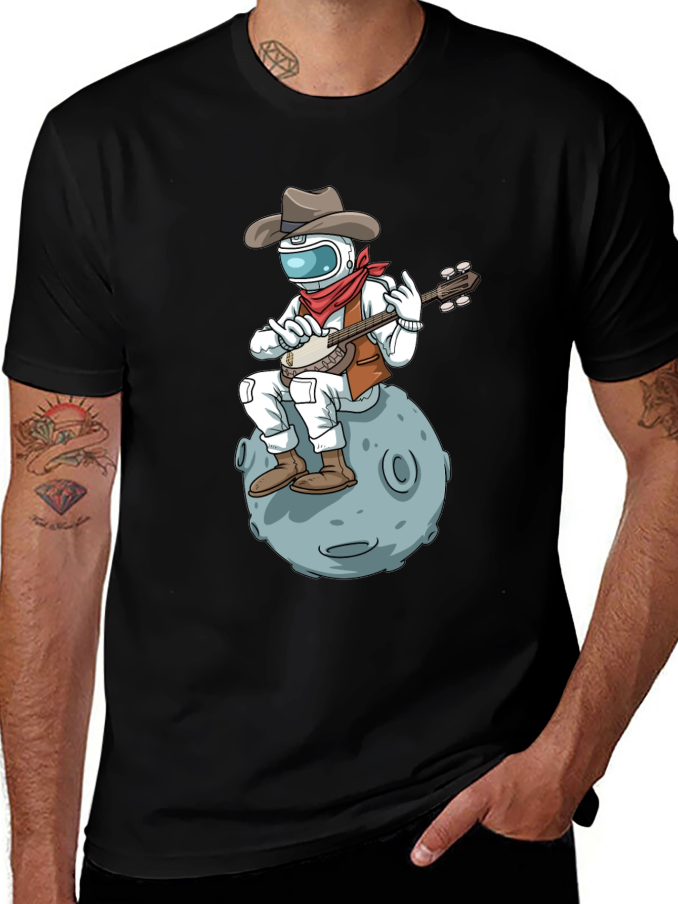 Cowboy Astronaut Banjo T-Shirt