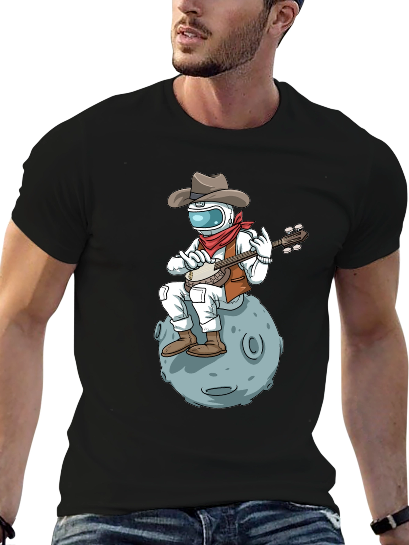 Cowboy Astronaut Banjo T-Shirt