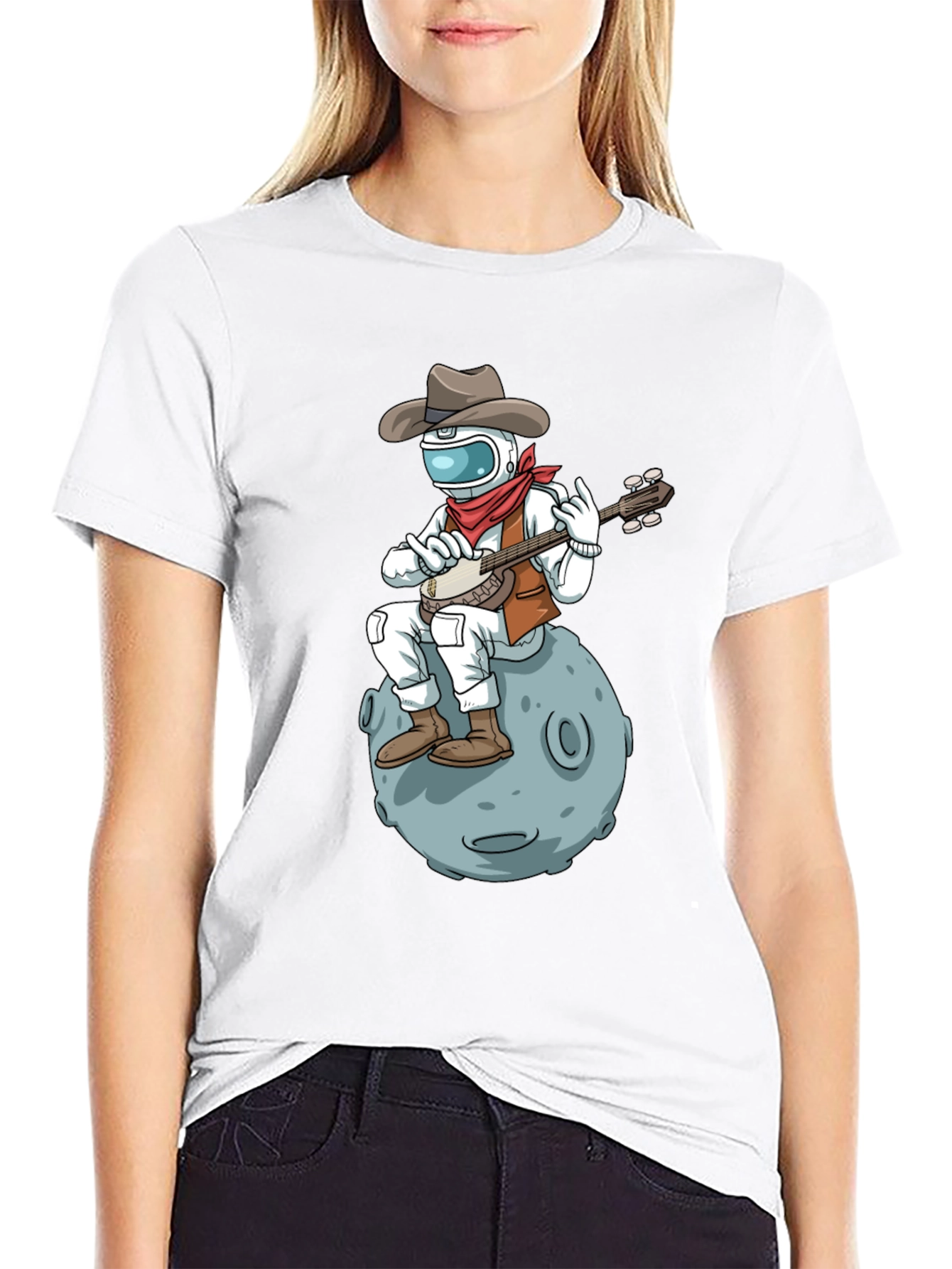 Cowboy Astronaut Banjo T-Shirt