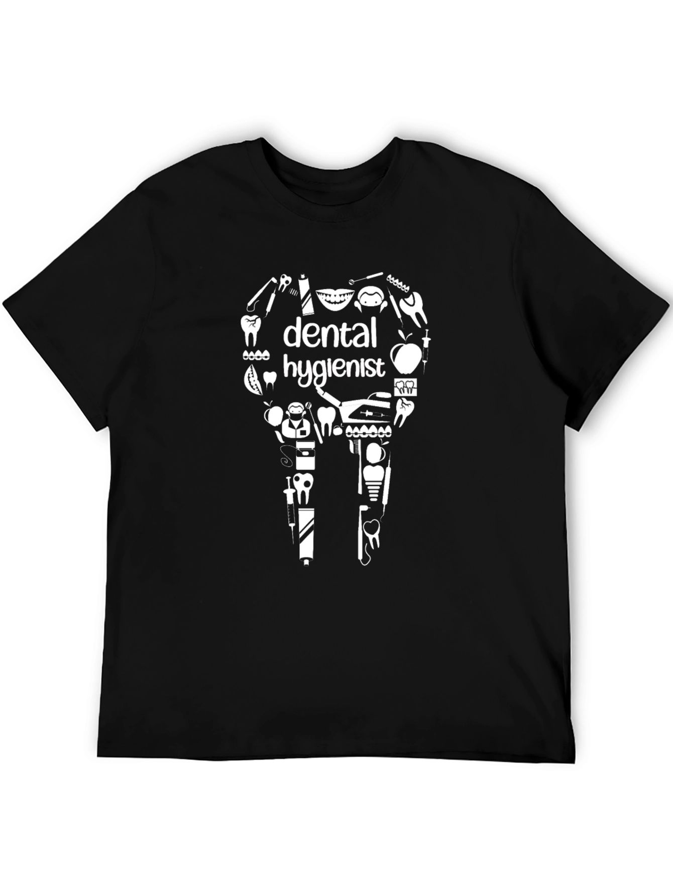 Dental Hygienist Graphic T-Shirt - Black Cotton Tee