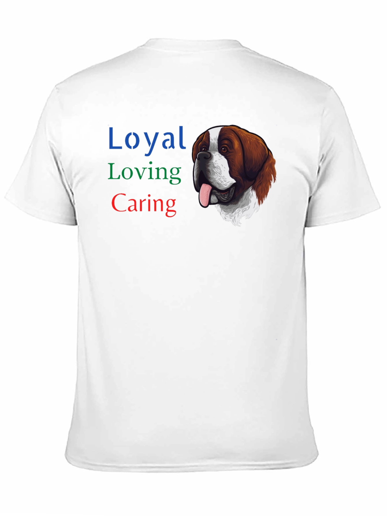 Loyal Loving Caring Saint Bernard Dog T-Shirt