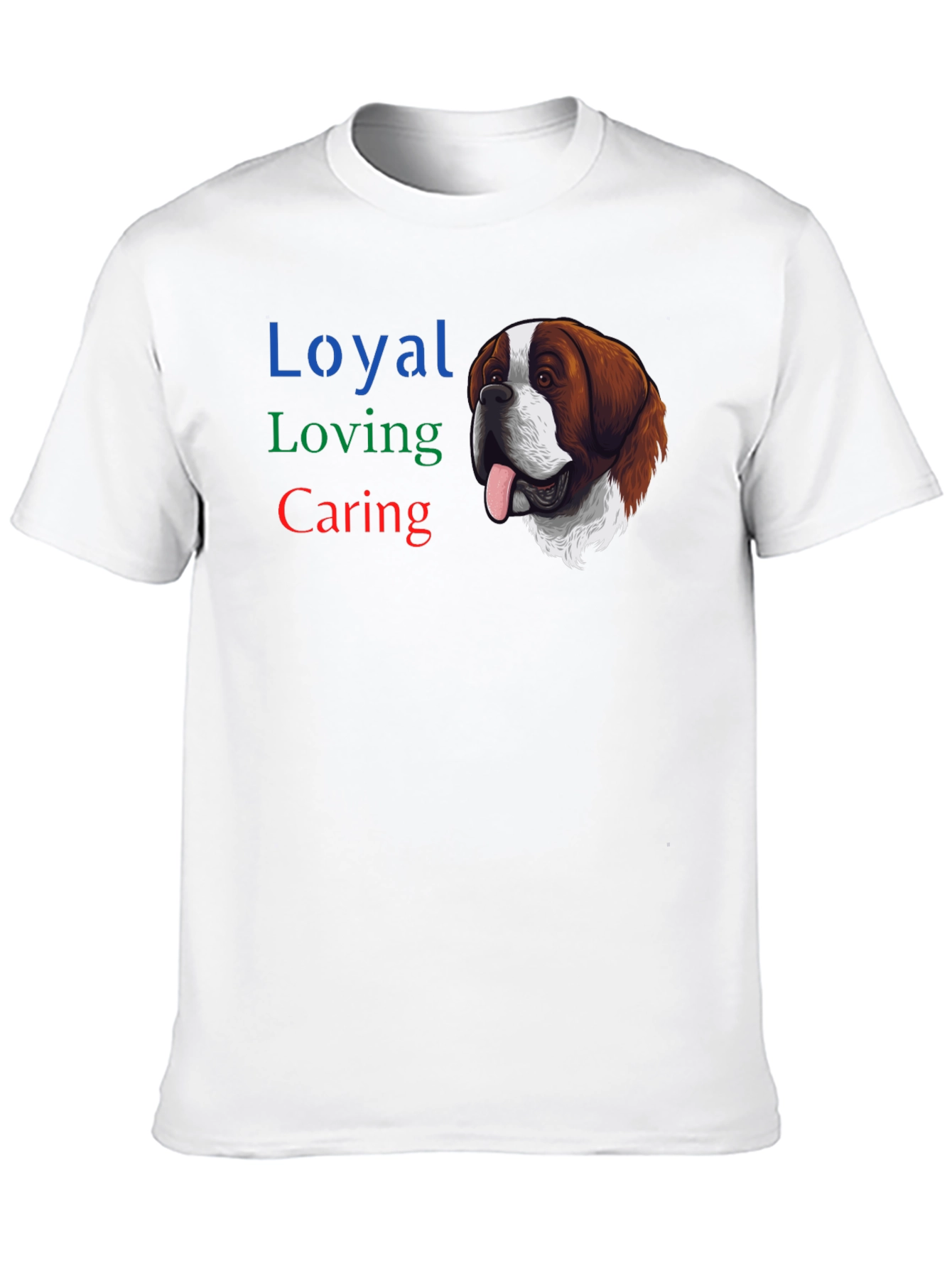 Loyal Loving Caring Saint Bernard Dog T-Shirt
