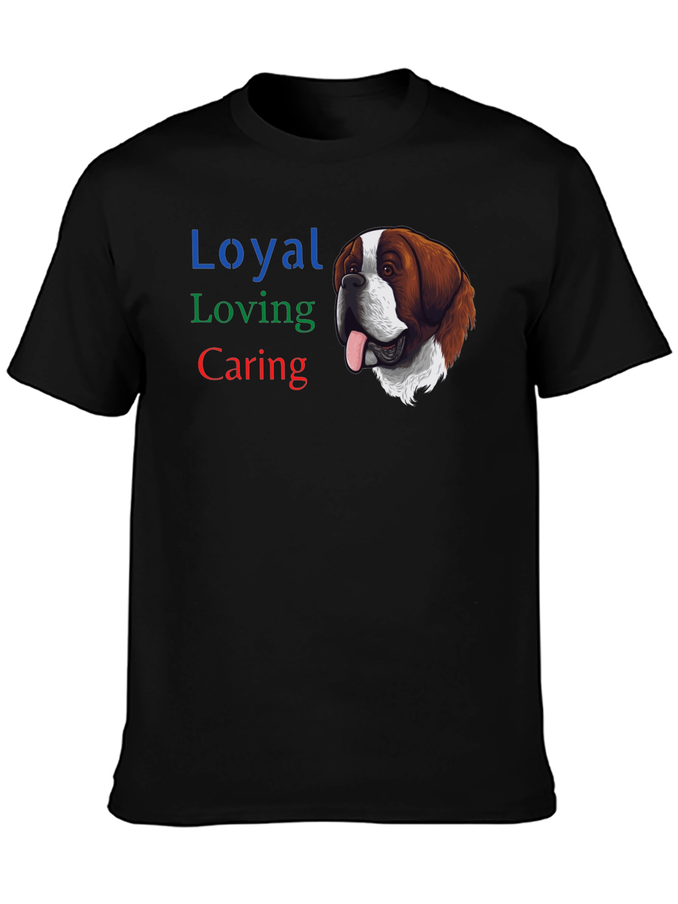 Loyal Loving Caring Saint Bernard Dog T-Shirt