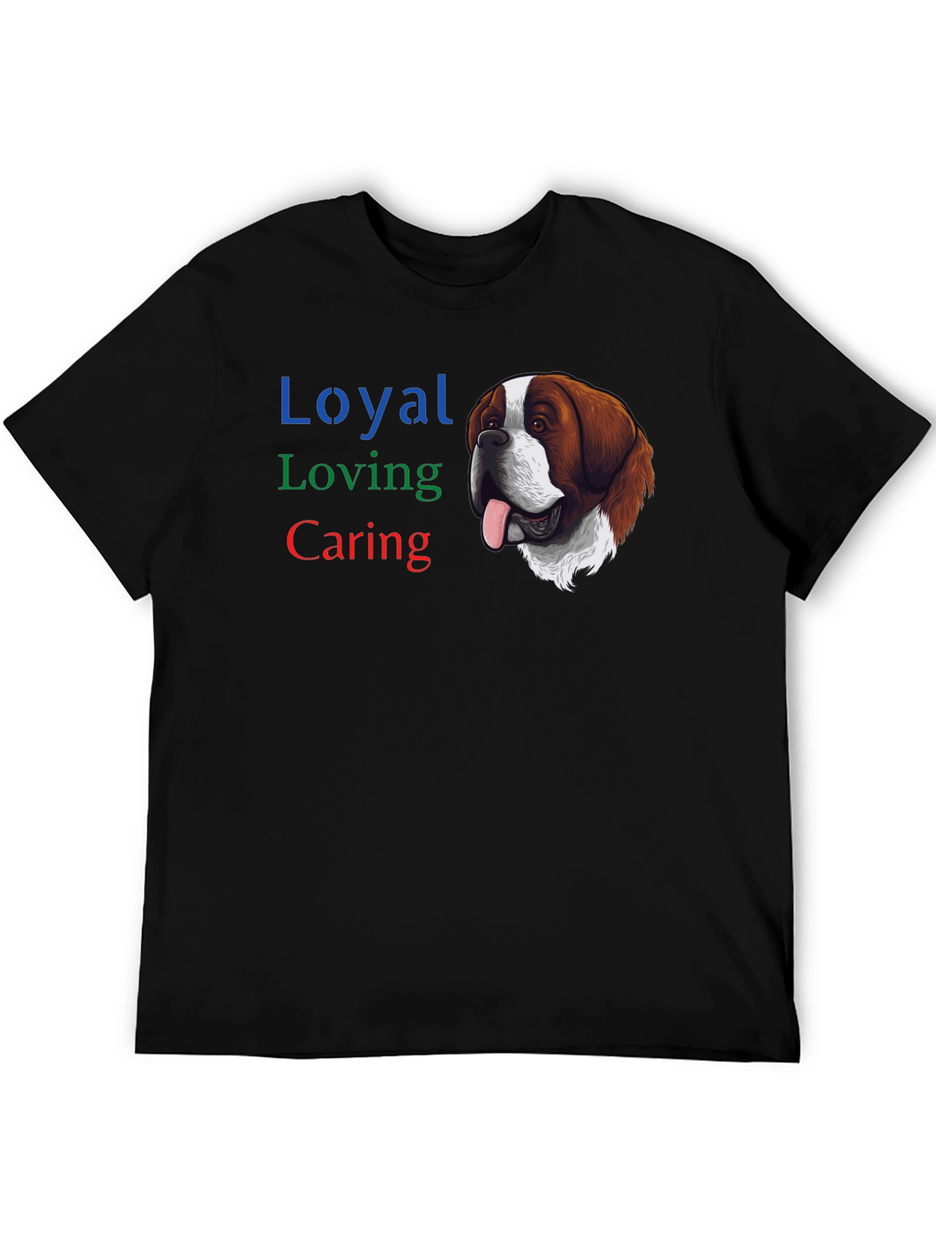 Loyal Loving Caring Saint Bernard Dog T-Shirt