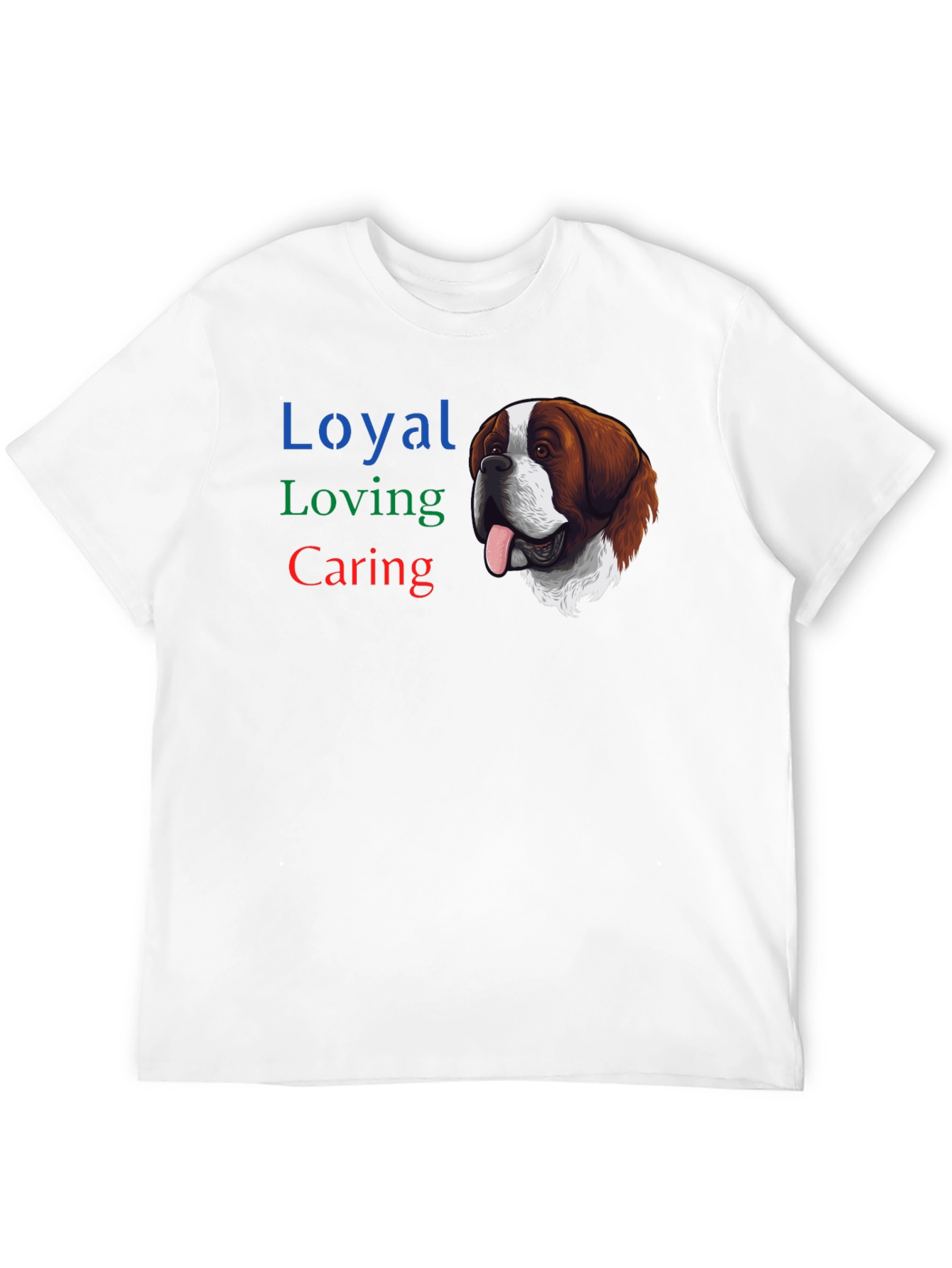 Loyal Loving Caring Saint Bernard Dog T-Shirt