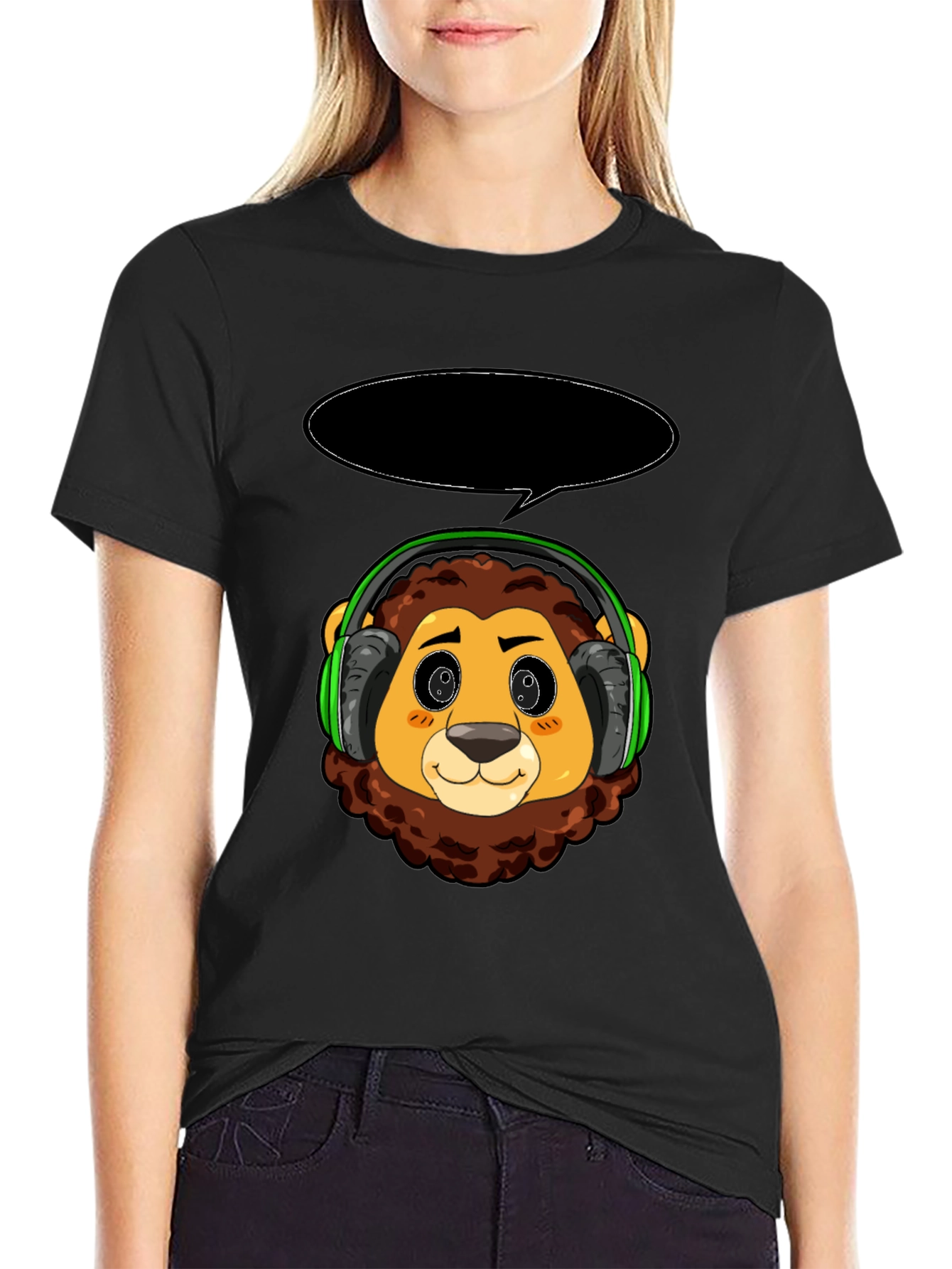 Lion Headphone T-Shirt - Fun & Stylish Graphic Tee
