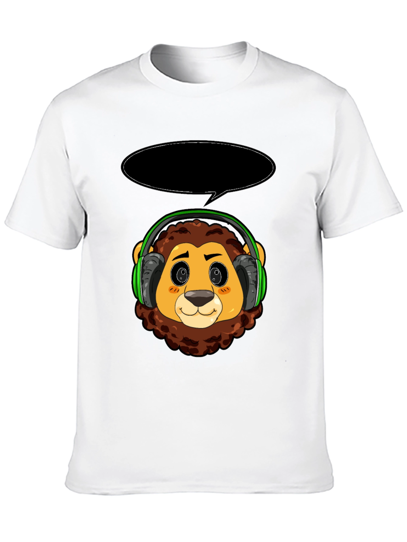 Lion Headphone T-Shirt - Fun & Stylish Graphic Tee