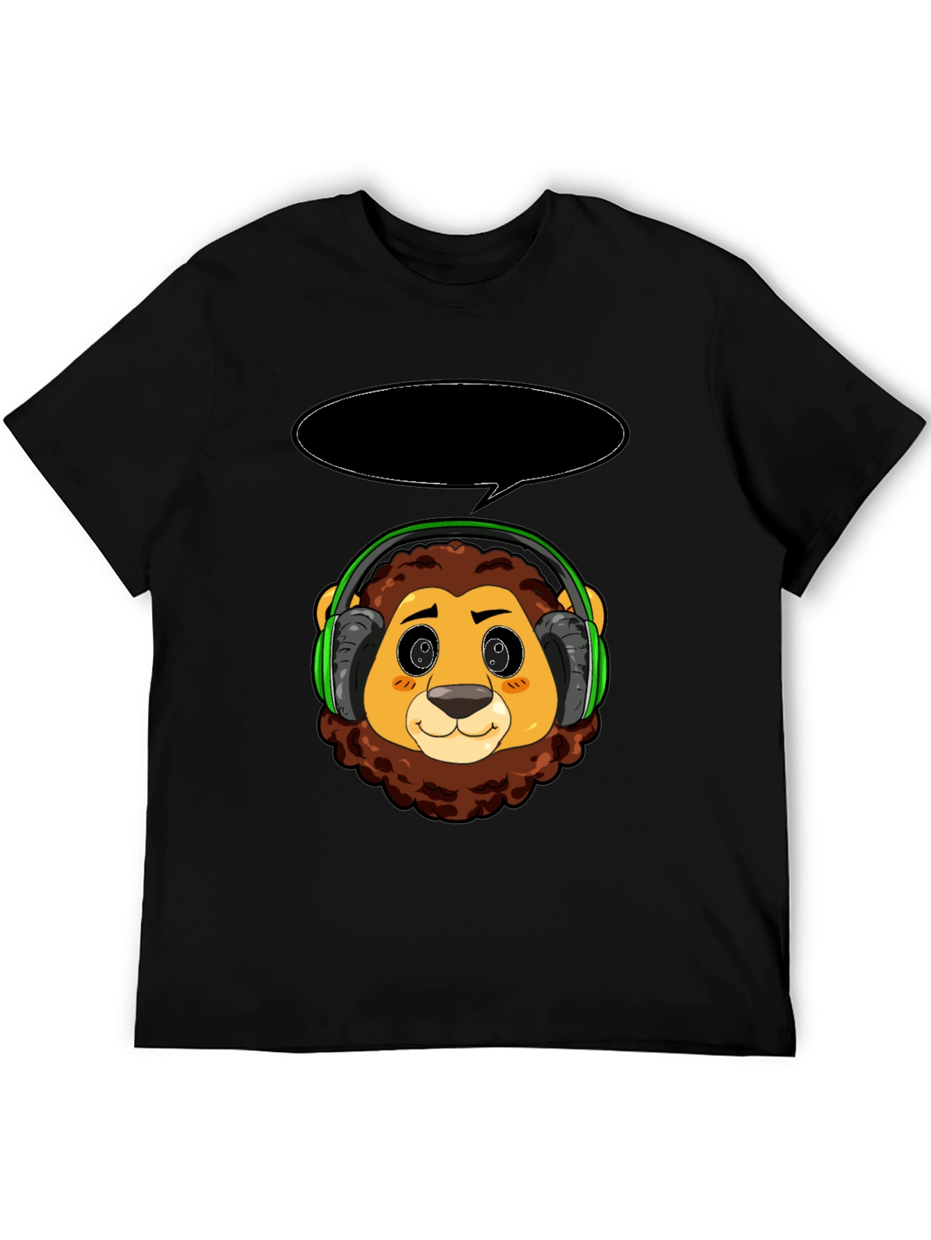 Lion Headphone T-Shirt - Fun & Stylish Graphic Tee