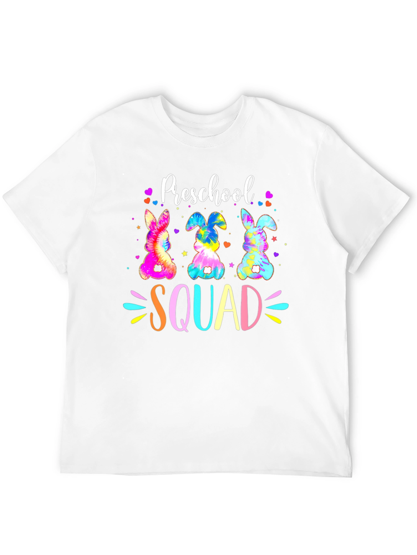 Preschool Squad Easter Bunny Tie-Dye T-Shirt