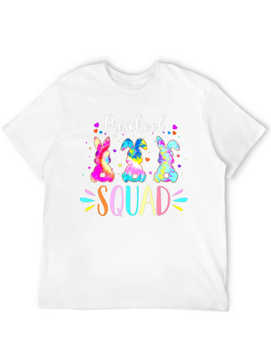 Preschool Squad Easter Bunny Tie-Dye T-Shirt