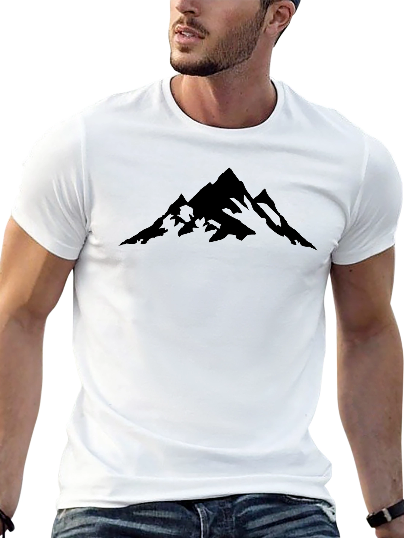 Mountain Silhouette Black T-Shirt