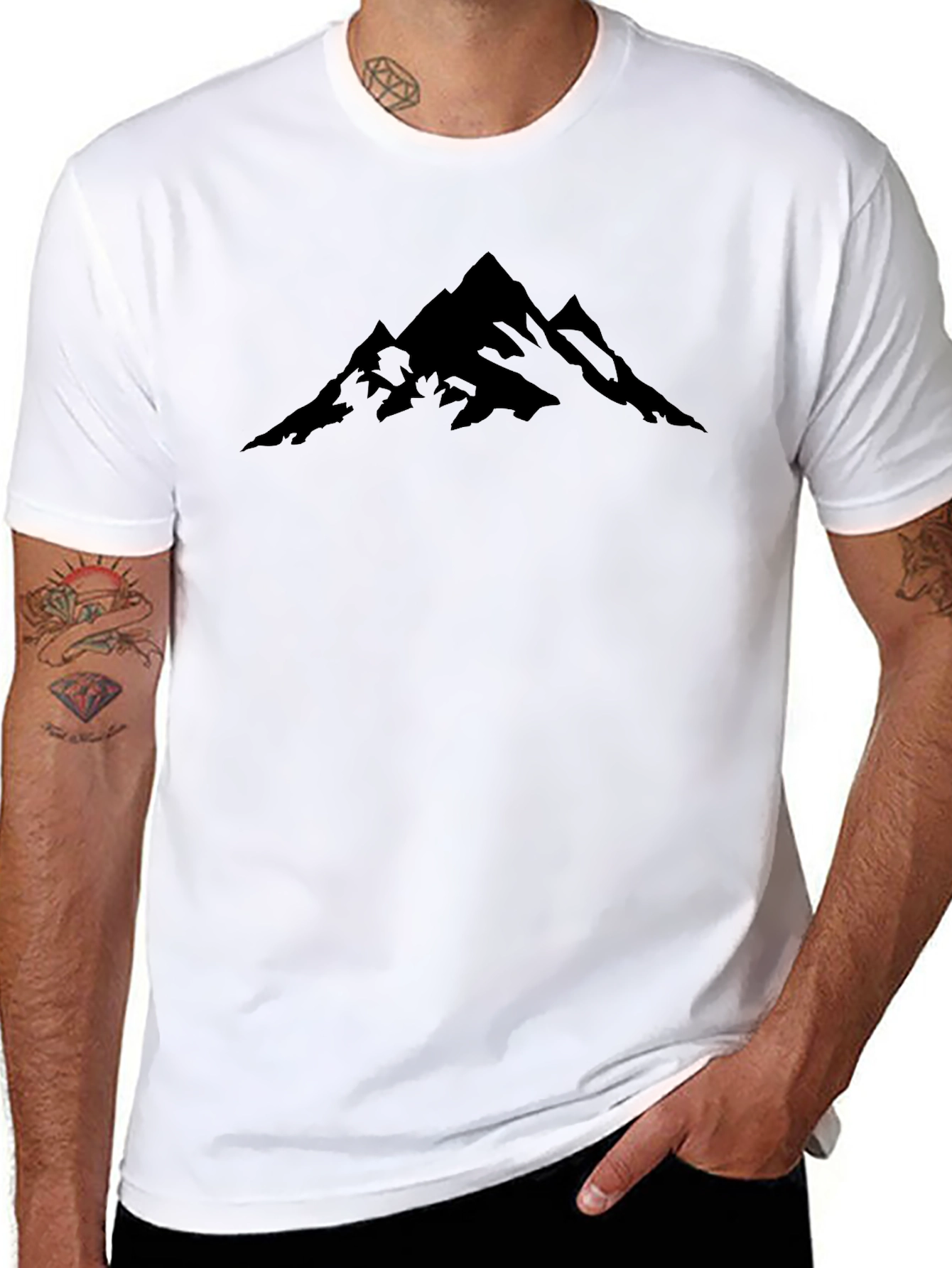Mountain Silhouette Black T-Shirt