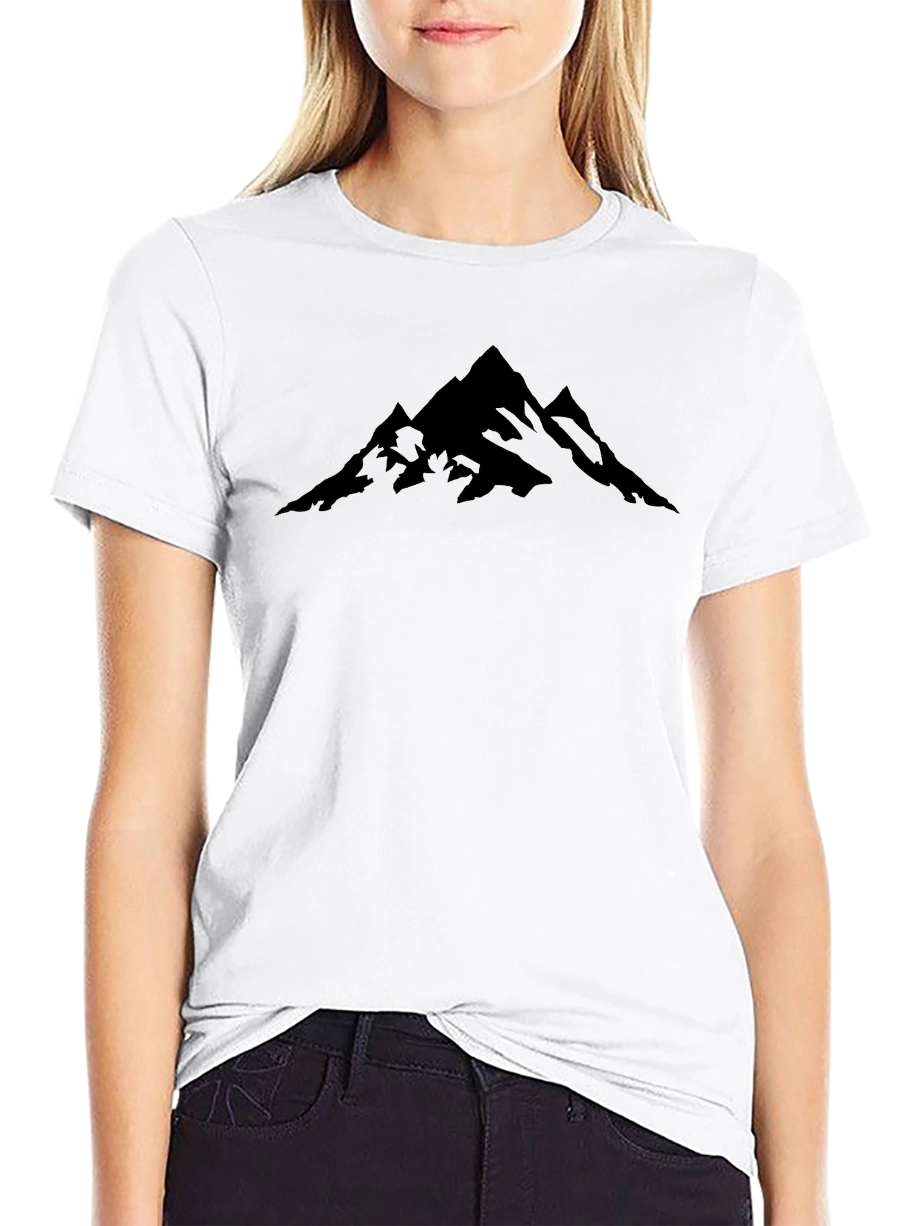 Mountain Silhouette Black T-Shirt