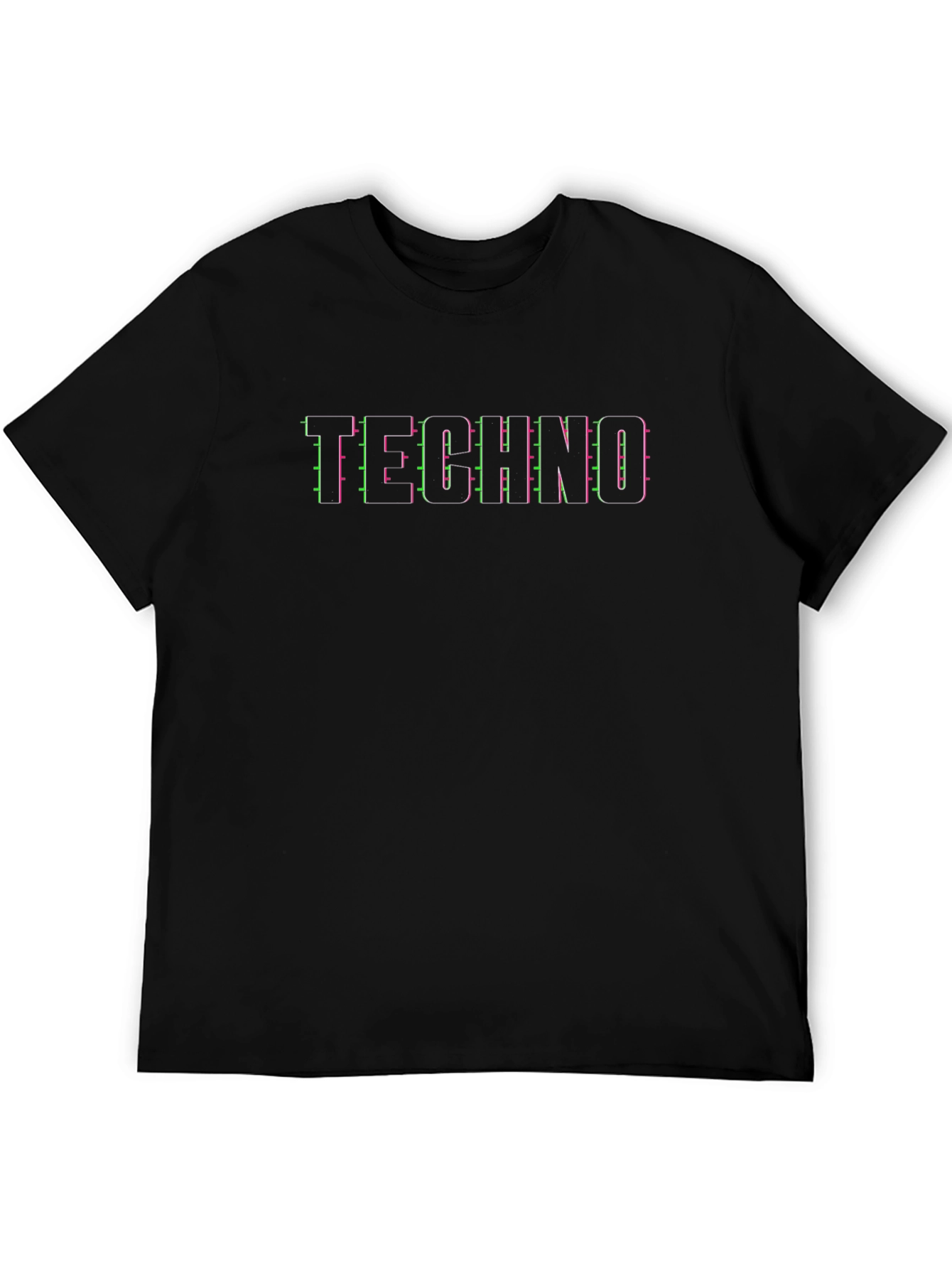 Techno Glitch T-Shirt - Edgy Streetwear