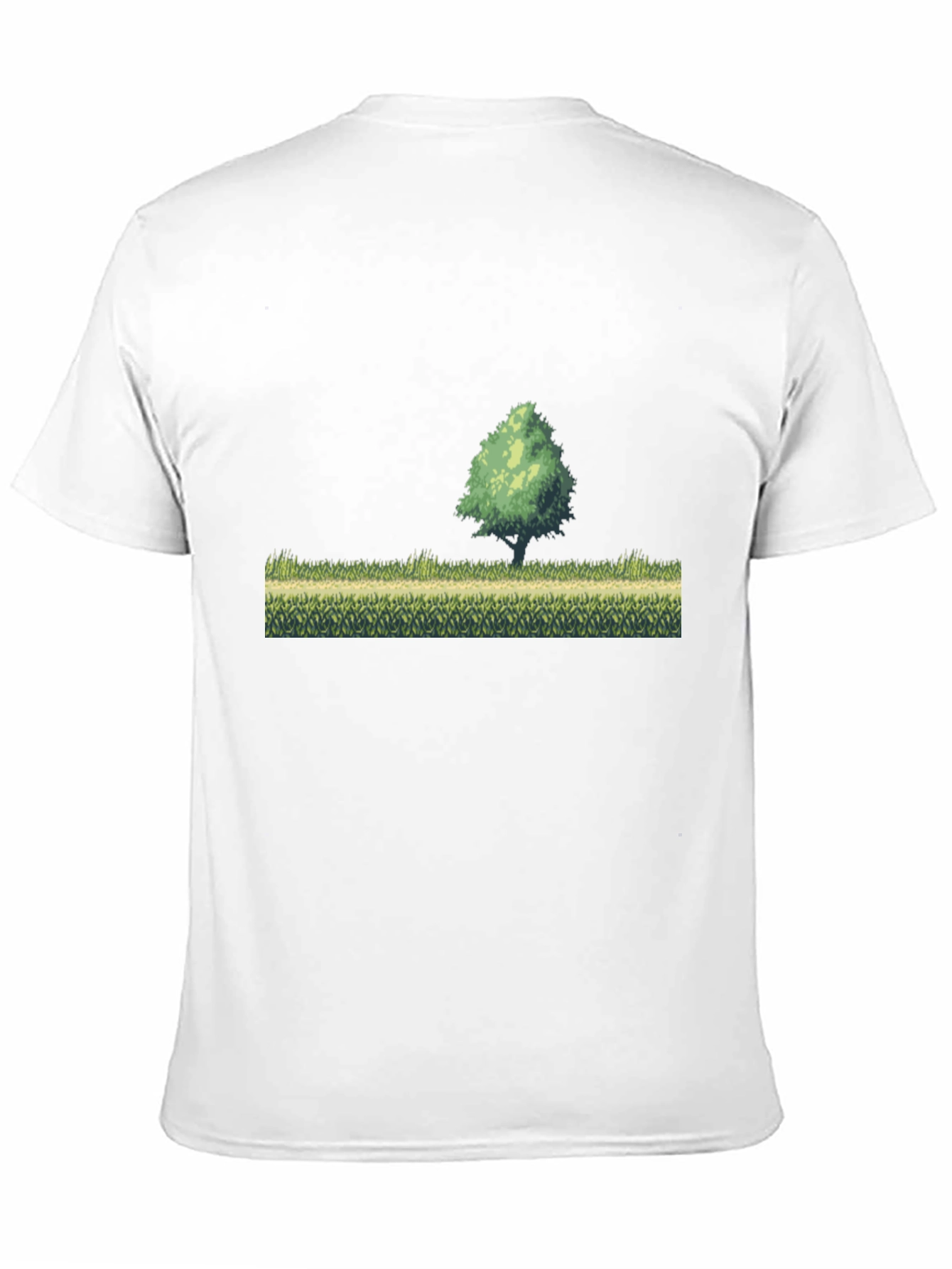 Retro Pixel Art T-Shirt - Nature Scene