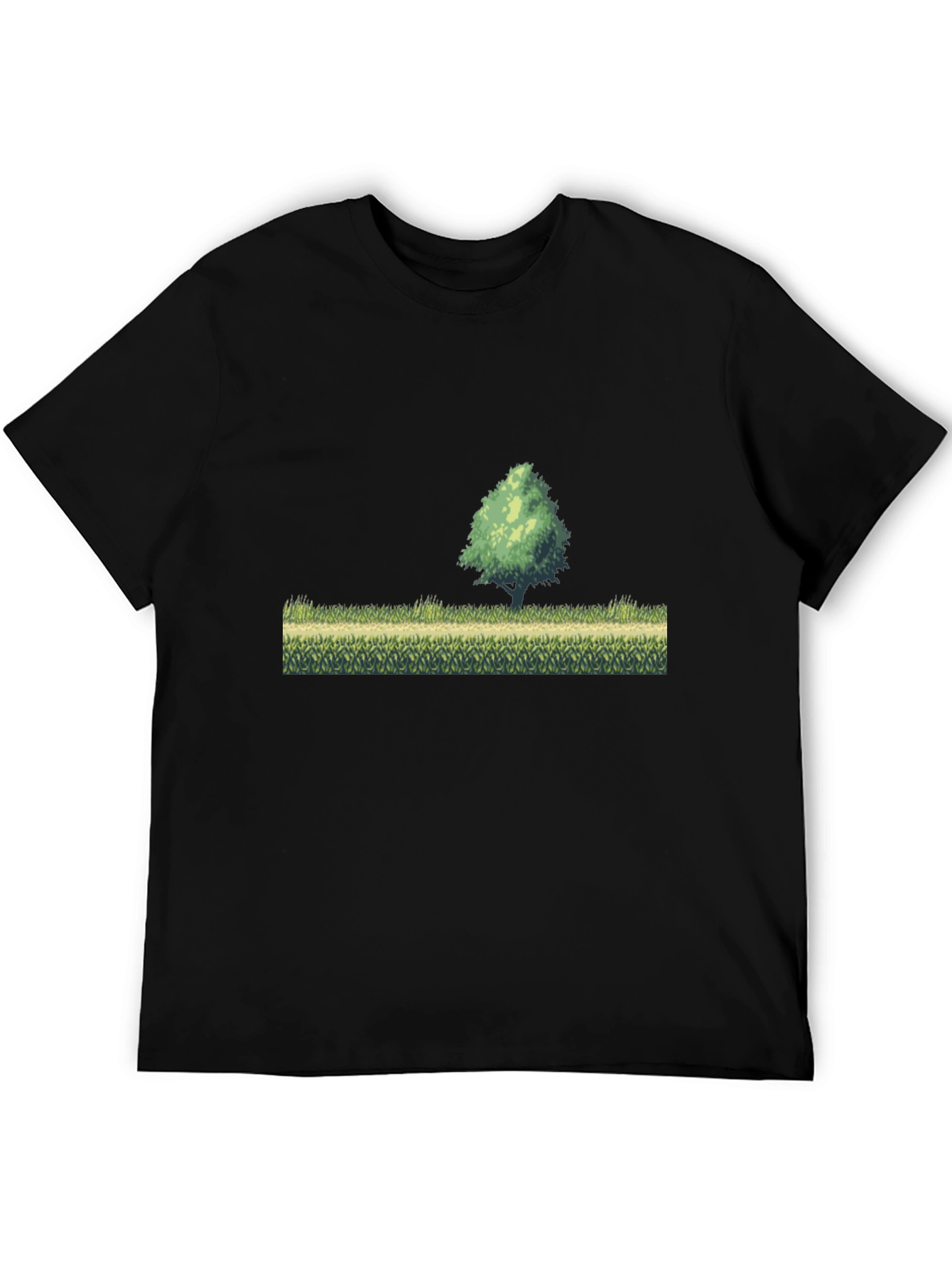 Retro Pixel Art T-Shirt - Nature Scene