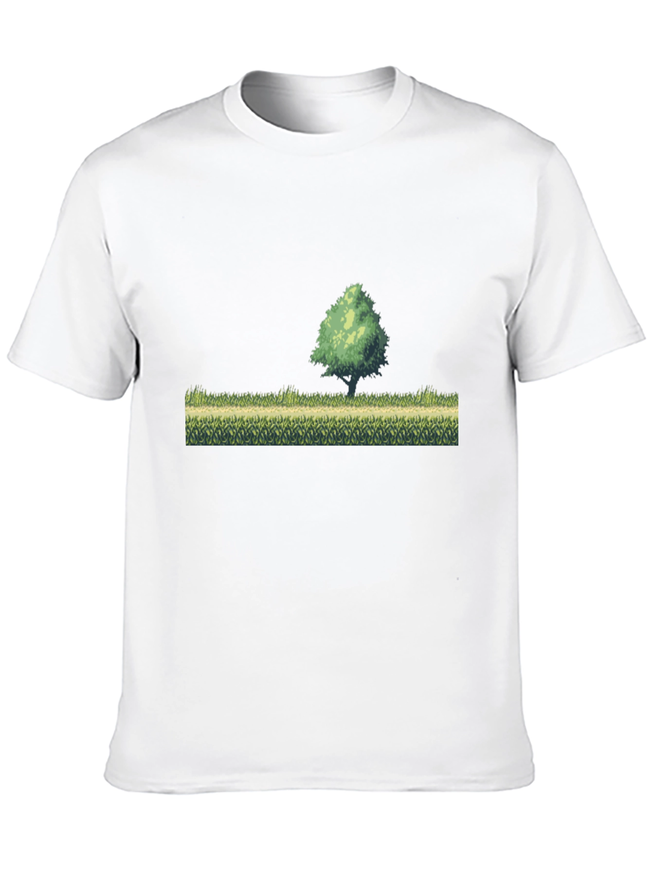 Retro Pixel Art T-Shirt - Nature Scene