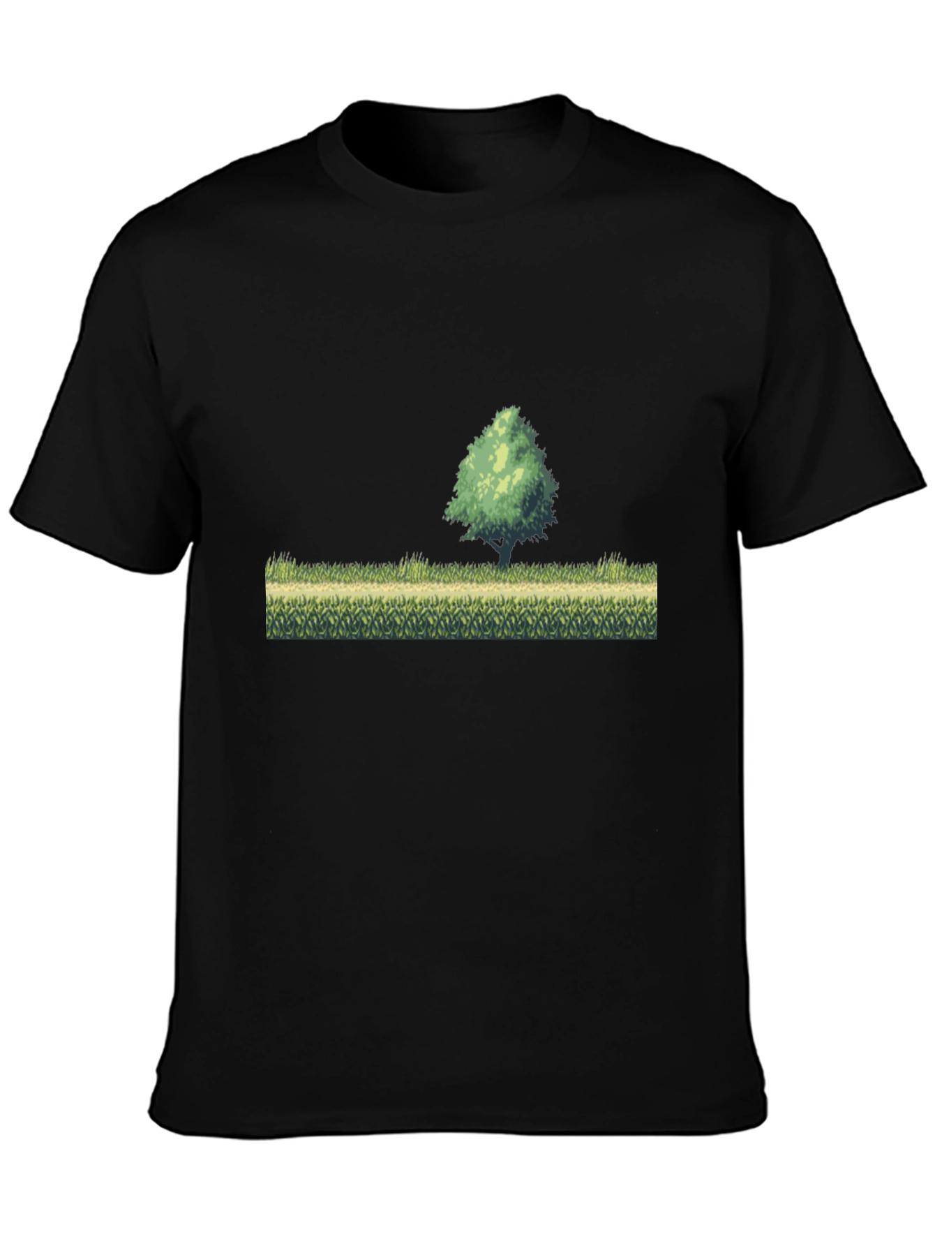 Retro Pixel Art T-Shirt - Nature Scene